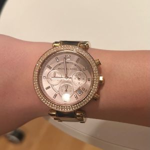 Michael Kors Gold Parker Chronograph Watch